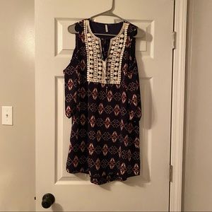 Sage printed dress size small